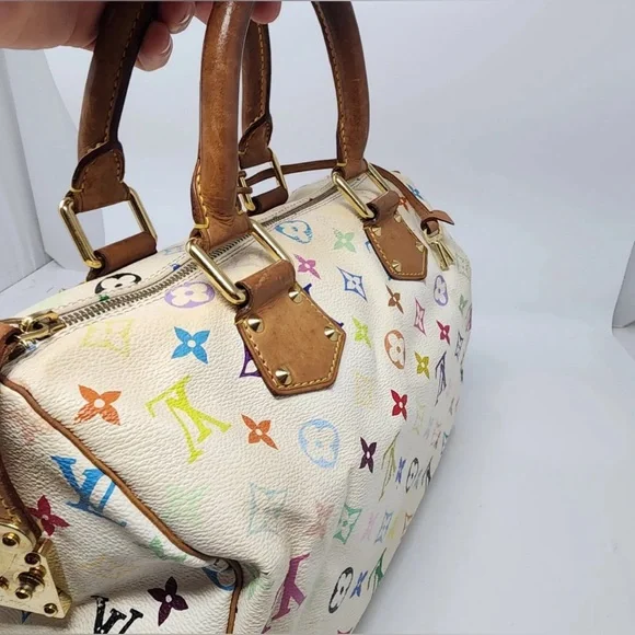 SOLD. Louis Vuitton White Murakami Speedy 30 - Picture 14 of 14